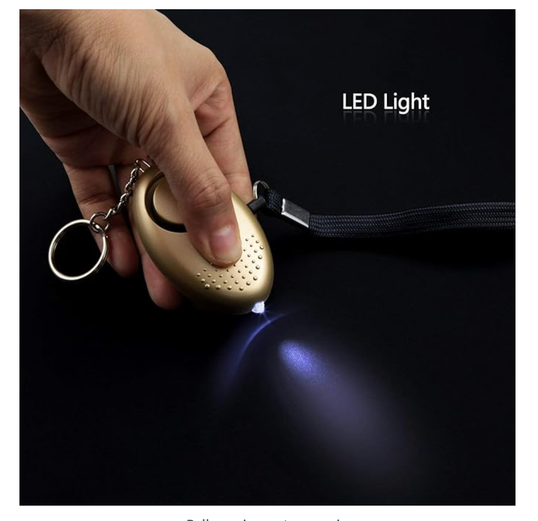 Safety Alarm Keychain w/LED